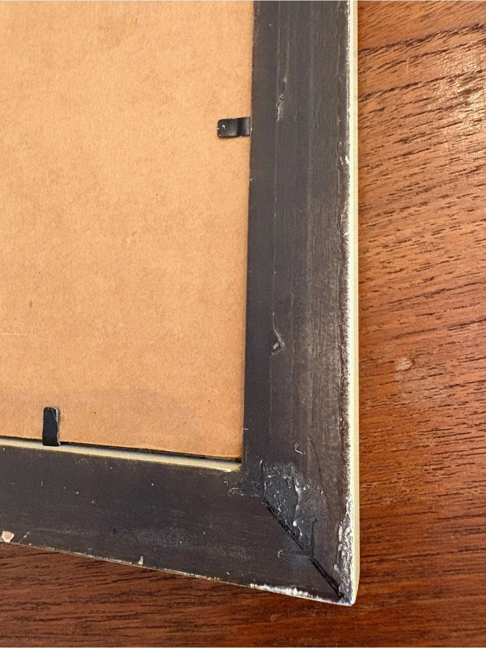 Vintage MCM Faux Bamboo yellow Picture Frame Original Glass 10x12